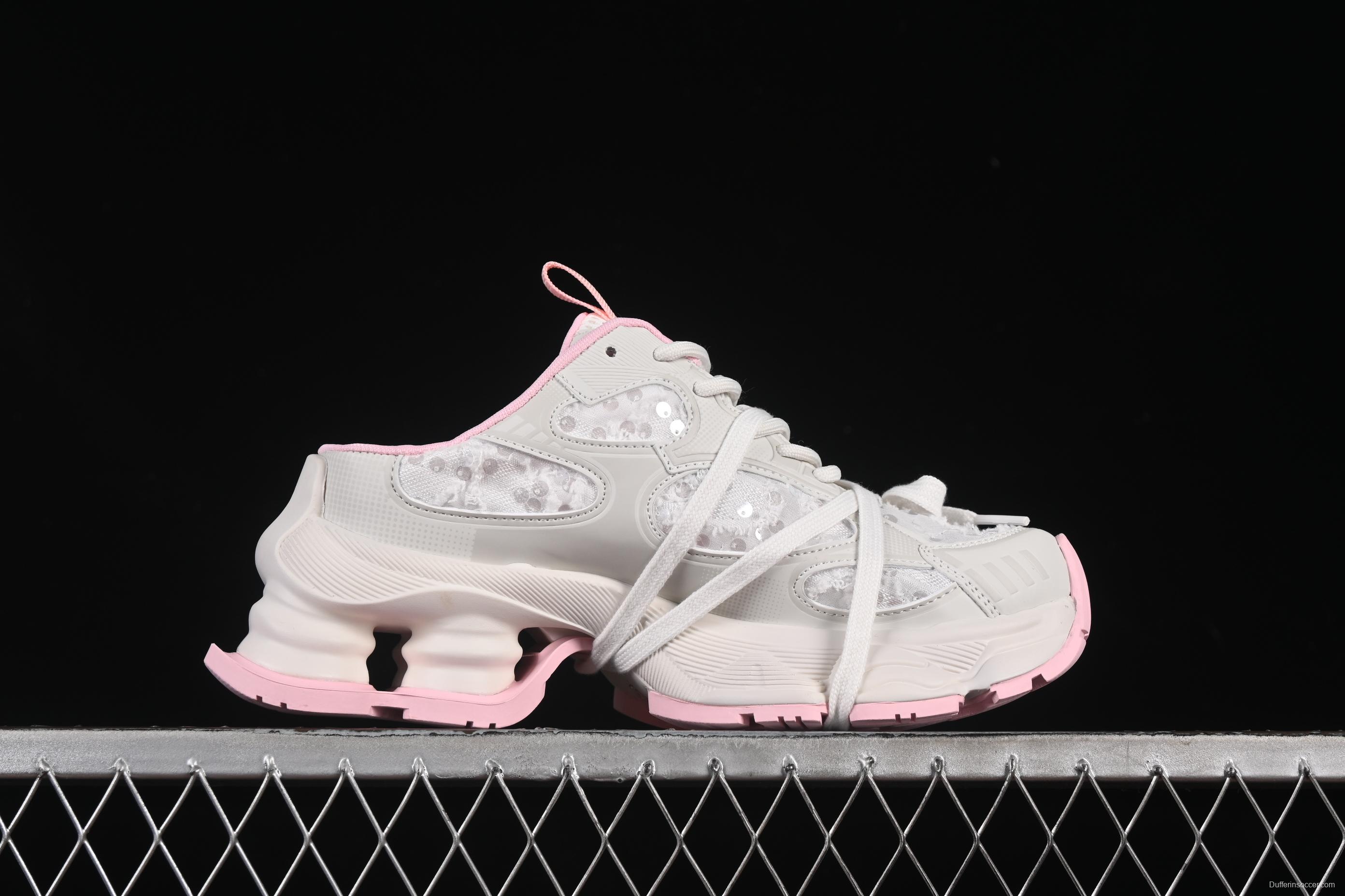 GG-CC Star Same Style Lace-Up Hollow Out Chunky Sneakers with 5cm Height Increase - G25U9910 Pink