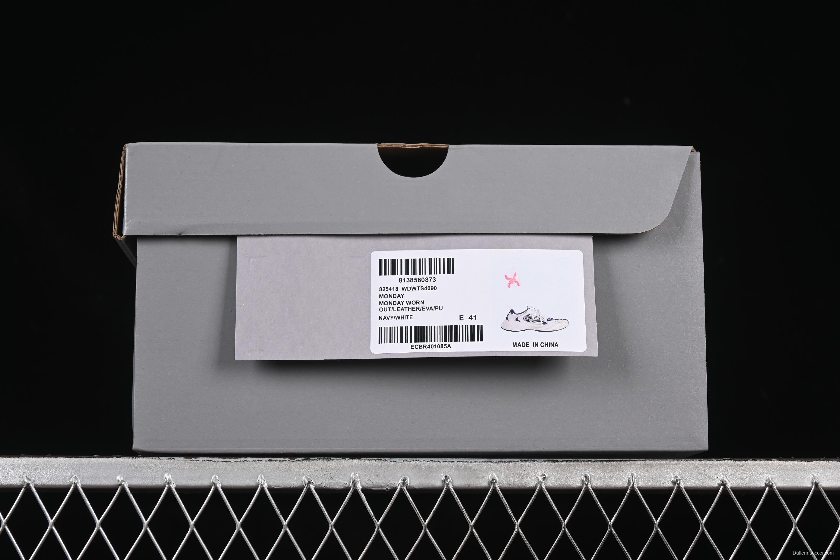 Balenciaga Monday Leather Round Toe Lace-Up Low Top Lifestyle Sneakers - WDWTS4090