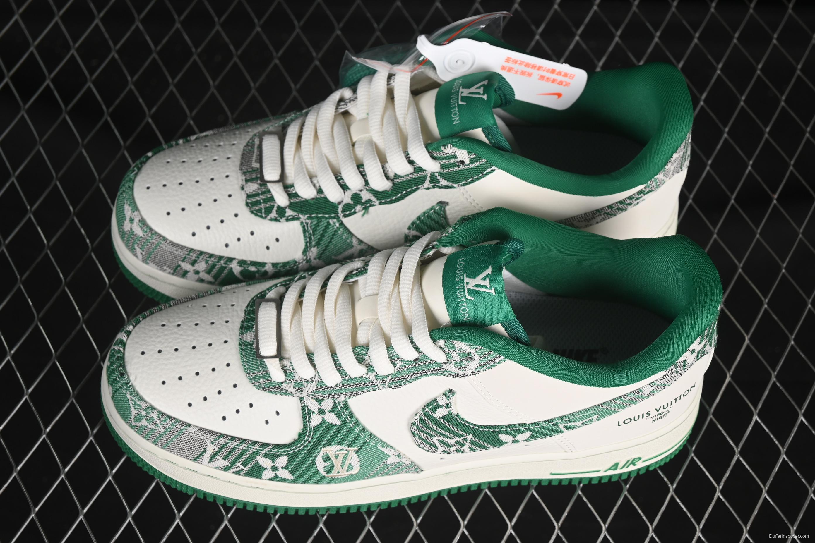 Nike Air Force 1 '07 Low LV Collaboration Green Denim Casual Sneakers - SC9207-538