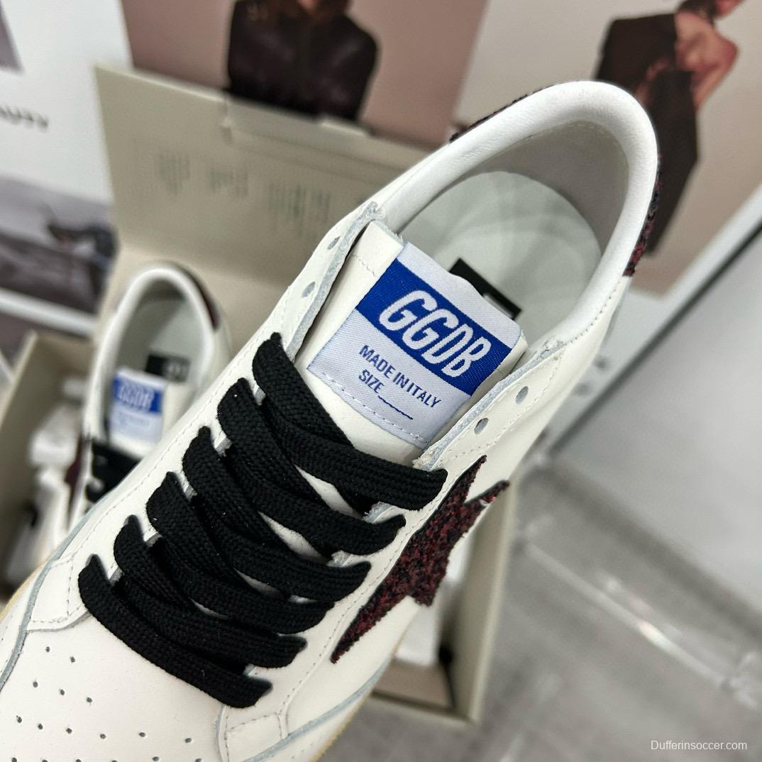 2024 Unisex GGDB White Burgundy Leather Sneakers MJ00260