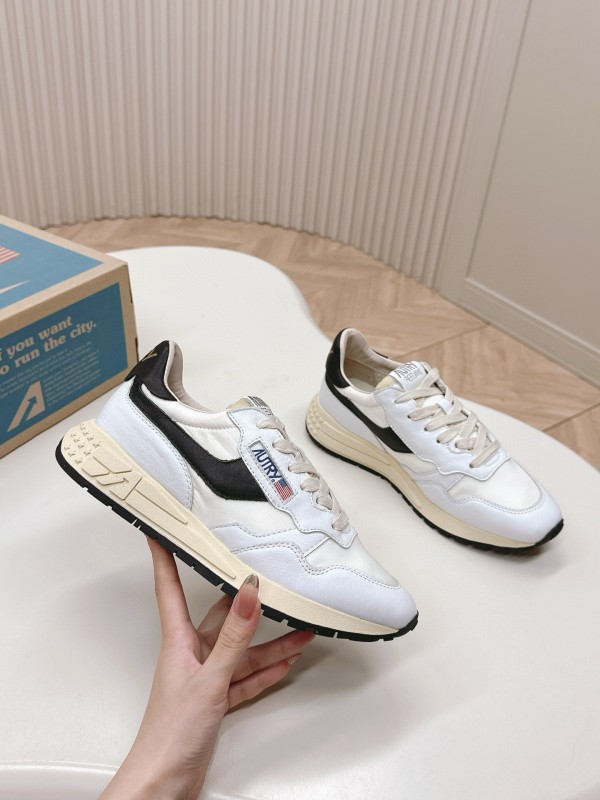 2024 Unisex Autry White Black Leather Mesh Sneakers MJ00330