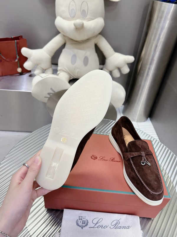 2024 Men LP Brown Suede Loafers MJ00270