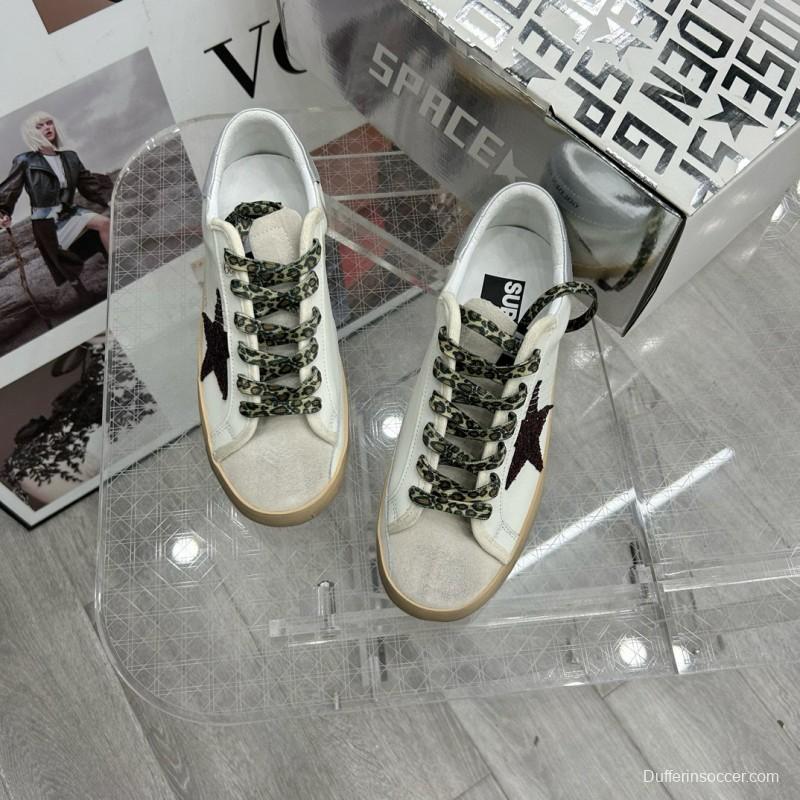 2025 Unisex GGDB White Red Leather Sneakers 63534