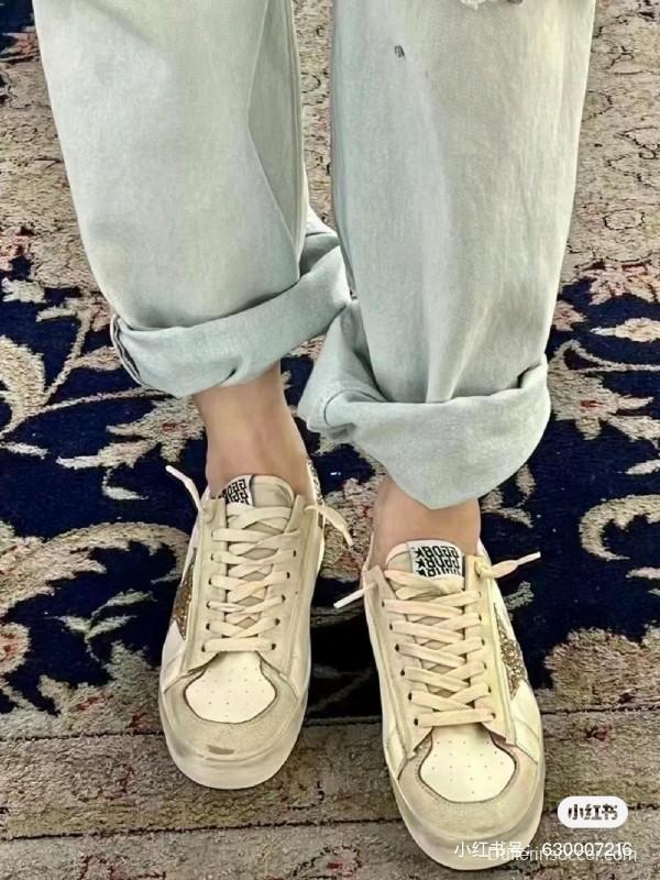 2024 Unisex GGDB White Beige Suede Leather Low-Top Sneakers MJ00260