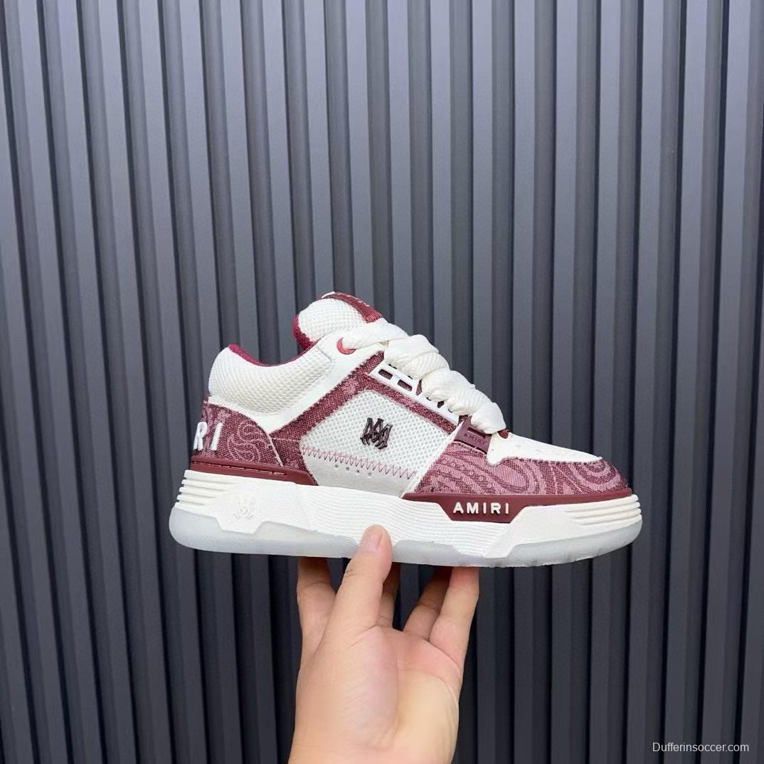 2024 Unisex Amiri White Red Leather Sneaker MJ00360