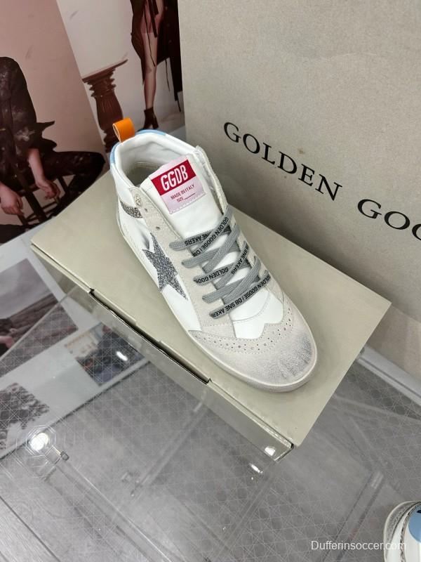 2024 Unisex GGDB White Grey Suede Leather High-Top Sneakers MJ00300