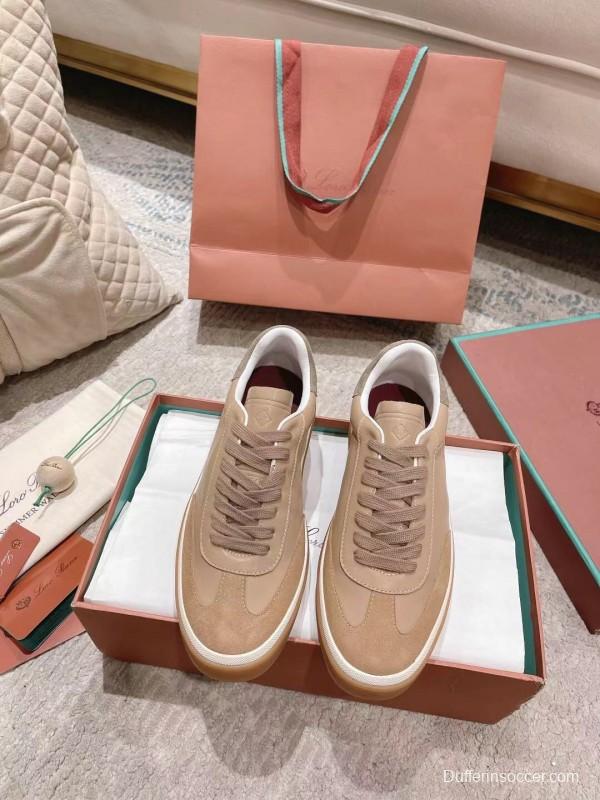 2025 Unisex Le Parmentier Beige Cream Leather Sneakers High Version LY00320(F)/LY00330(M)