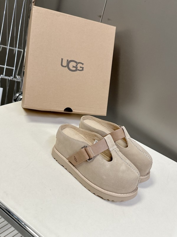 2025 UGG Beige Suede Slippers KFY00230