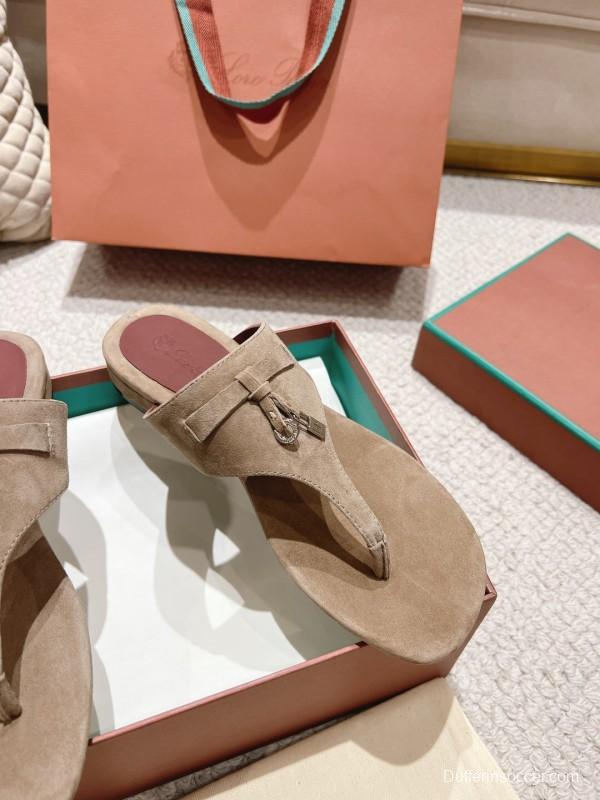 2025 Slippers Le Parmentier Brown Suede Slippers LY00250