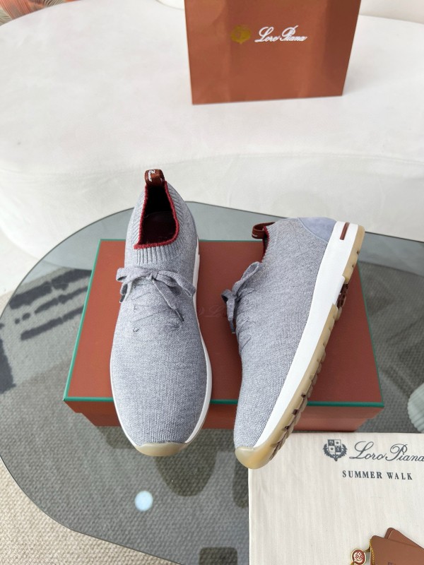 2024 Men LP Gray Wool Knit Sneakers MJ00330