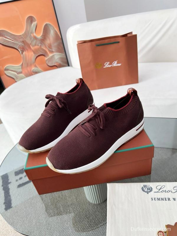 2024 Men LP Burgundy Wool Knit Sneakers MJ00330