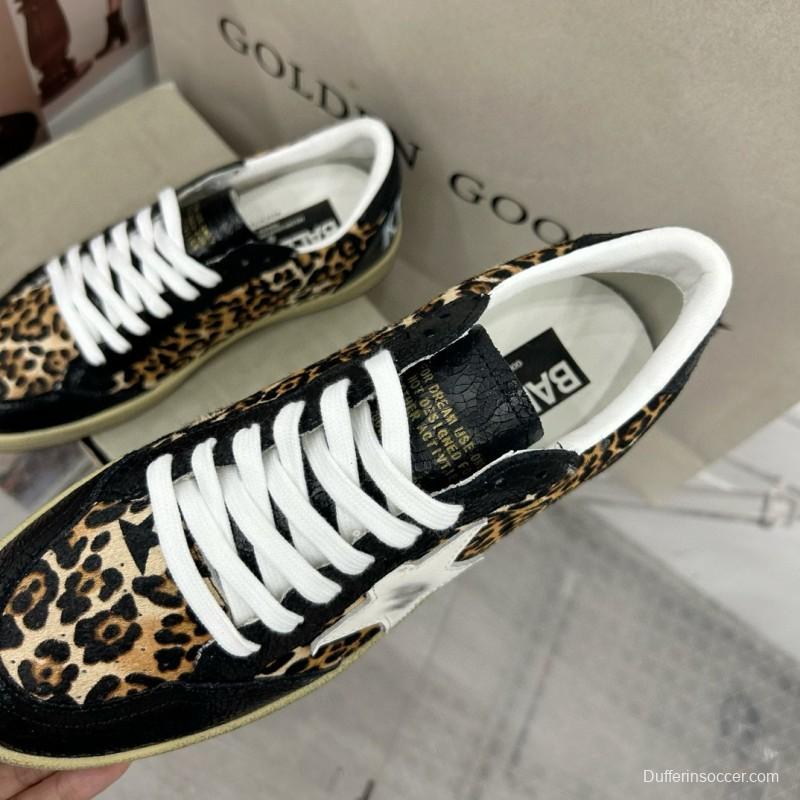 2024 Unisex GGDB Leopard Black White Leather Suede Low Top Sneakers MJ00260