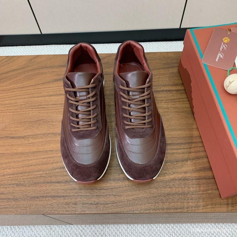 2025 Unisex Le Parmentier Brown Suede Leather Casual Sneakers