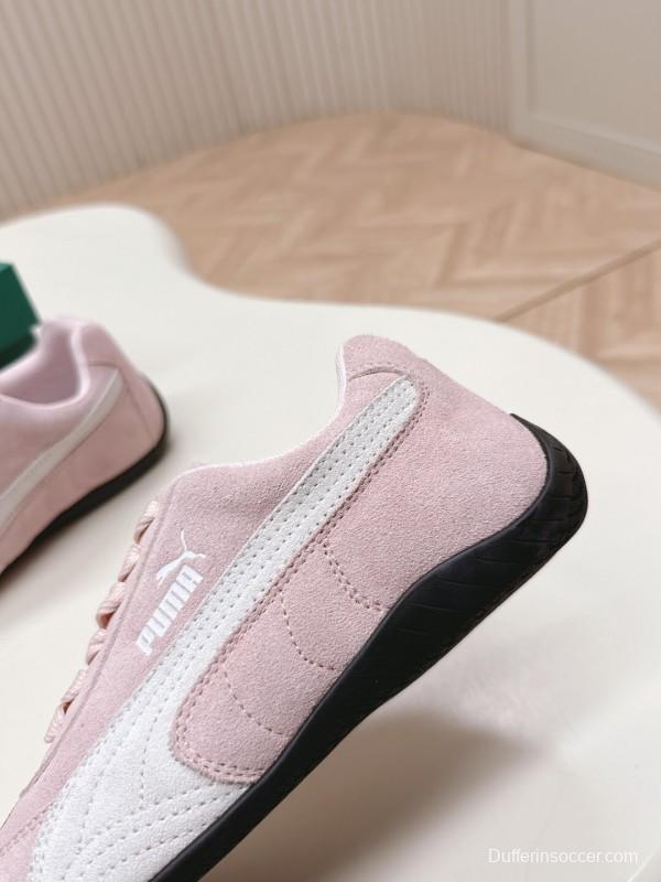 2025 Women Puma Pink Suede Sneakers LY00280