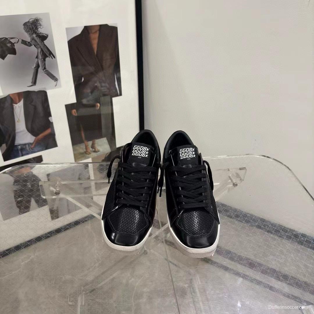 2024 Unisex GGDB Black Mesh Leather Sneakers MJ00260