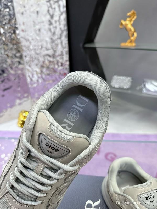 2024 Unisex Dior Stone Island B30 Beige White Mesh Sneakers MJ00330