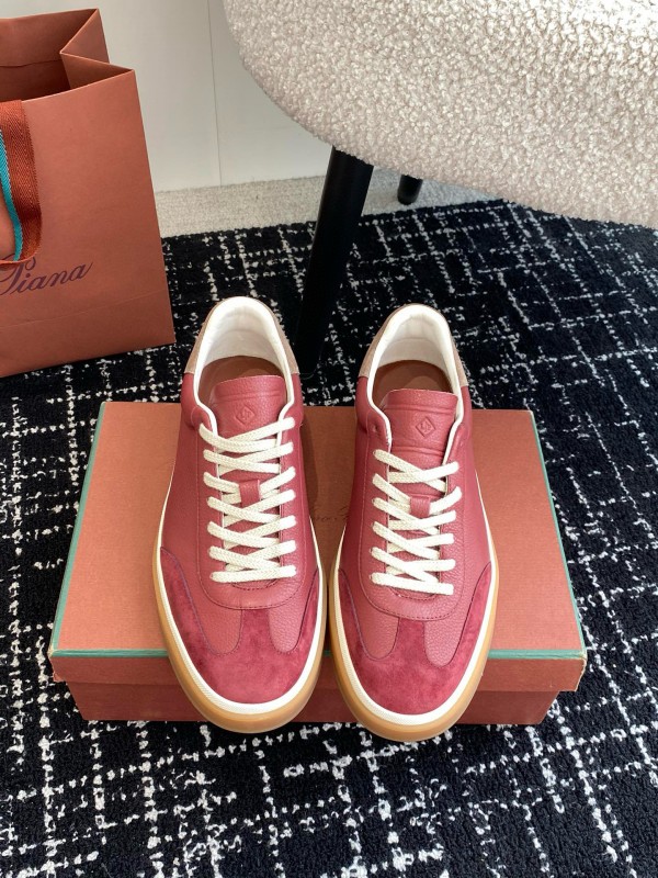 2024 Unisex LP Red Pink Leather Sneakers MJ00320