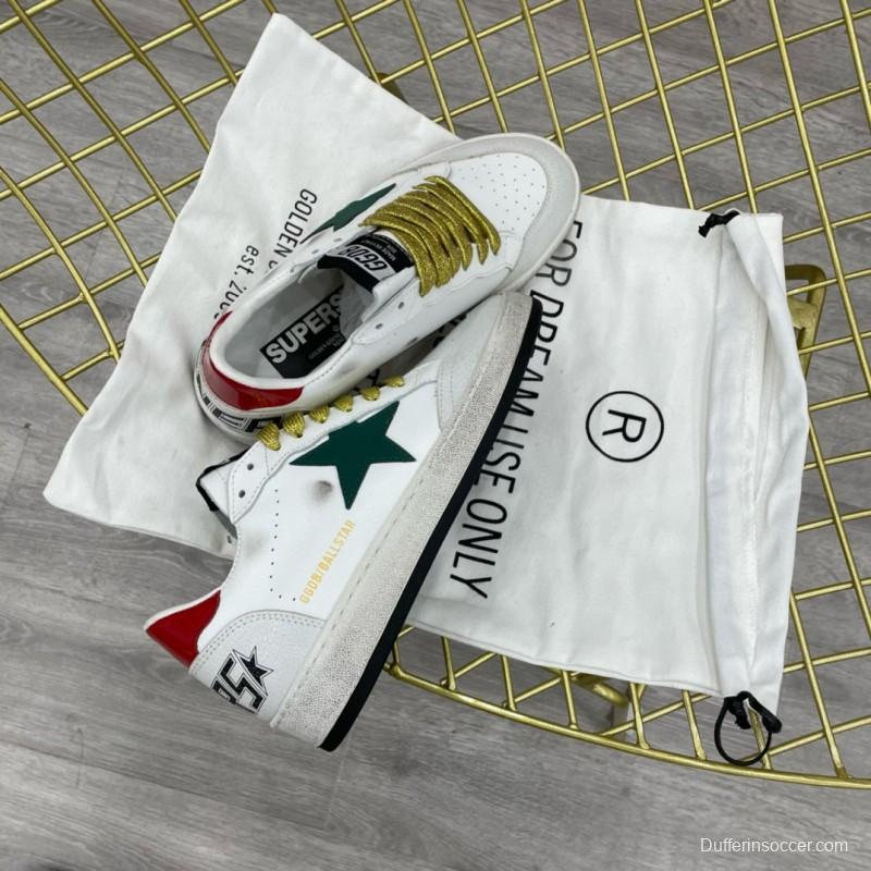 2024 Unisex GGDB White Green Red Leather Suede Low Top Sneakers MJ00260