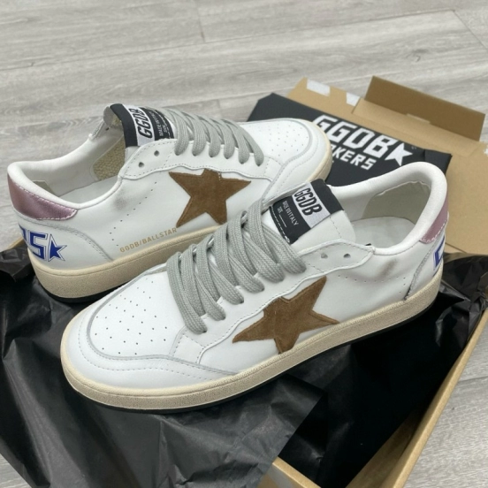 2024 Unisex GGDB White Brown Suede Leather Low Top Sneakers MJ00260