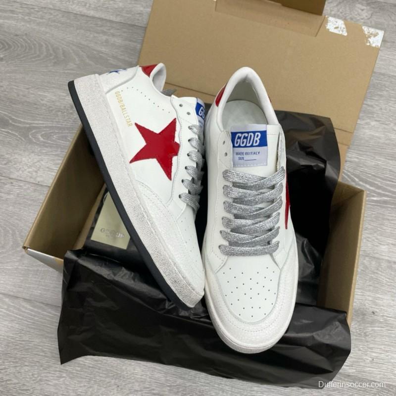 2024 Unisex GGDB White Red Leather Sneakers MJ00260