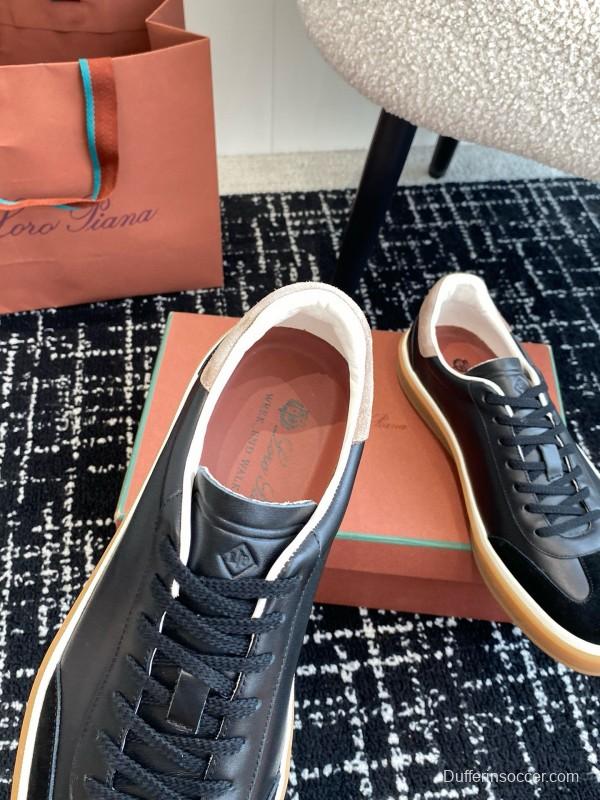 2024 Men Le Parmentier black suede leather casual sneakers MJ00320