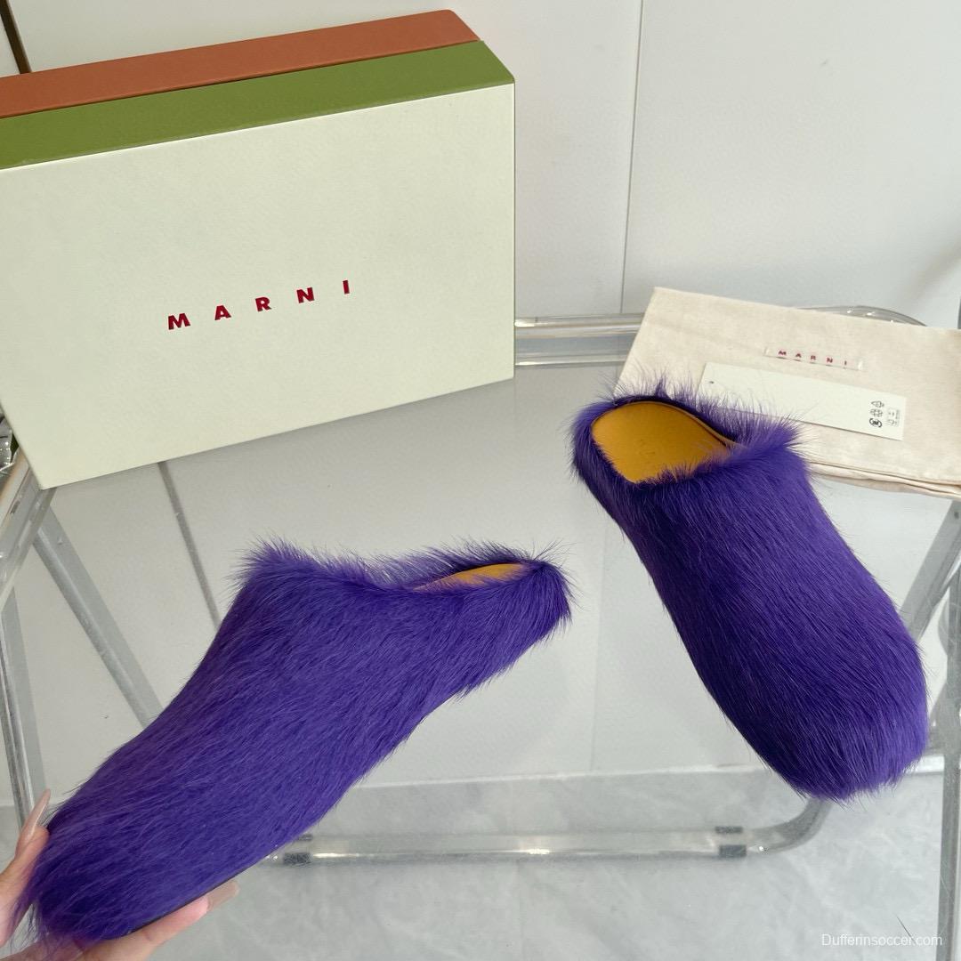 2024 Slippers Marni Purple Horsehair