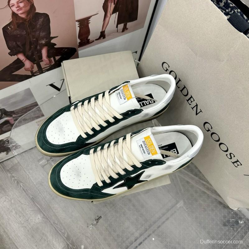 2024 Unisex GGDB White Green Leather Sneakers MJ00260
