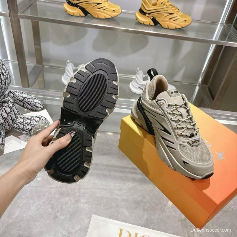 2024 Unisex Dior Beige Black Mesh Sneakers MJ00360