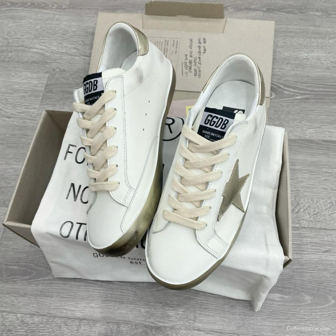 2025 Men GGDB White Beige Leather Sneakers