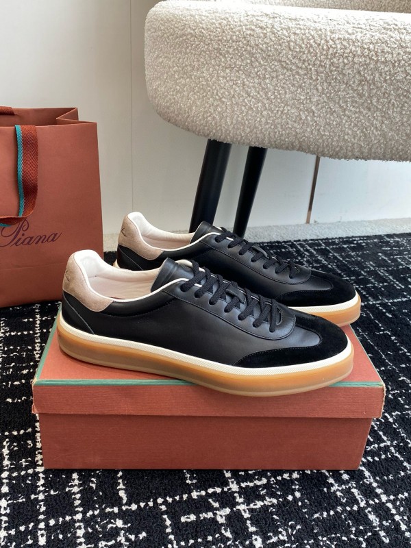 2024 Men Le Parmentier black suede leather casual sneakers MJ00320