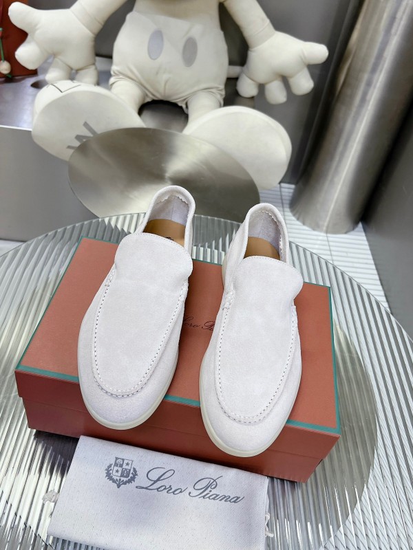 2025 Men LP White Suede Loafer LY00260