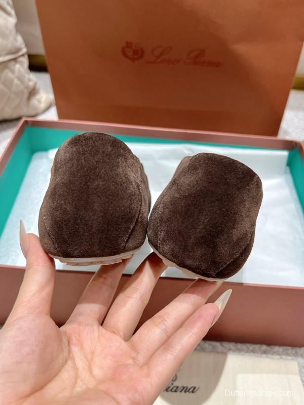 2025 Women Le Parmentier Brown Suede Loafers Tassel LY00291