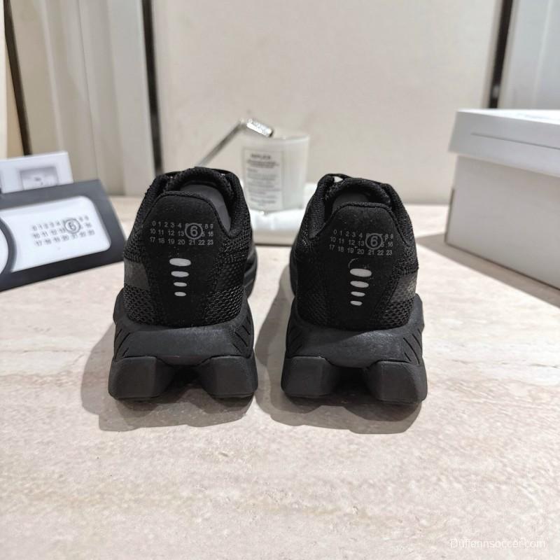 2025 Unisex MM6 Maison Margiela Black Polyester Polyurethane Rubber Road Running Shoes Spectur 2 KFY00330