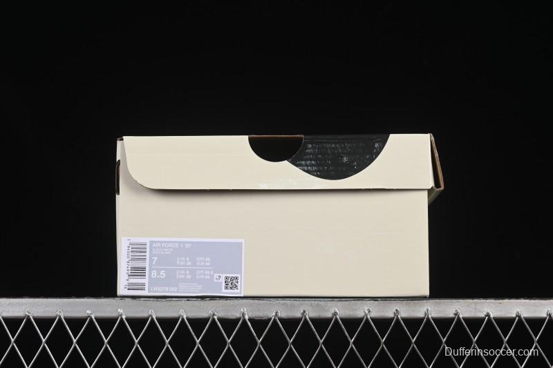 Nike Air Force 1'07 Low Stussy Collaboration Dark Grey Woven Casual Sneakers - LW9279-002