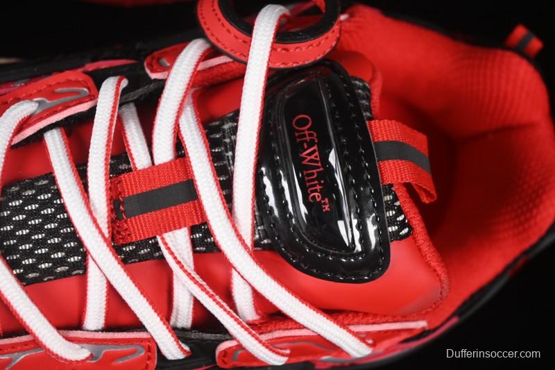 Off-White Be Right Low-Top Lifestyle Casual Shoes in Black Red