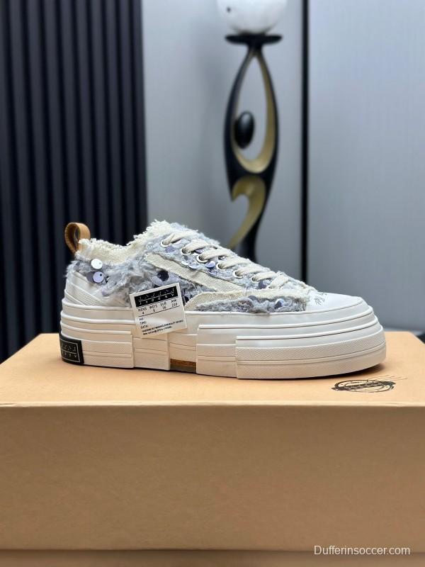 2025 Unisex XVESSEL White Canvas Plimsolls Vulcanization AS00260