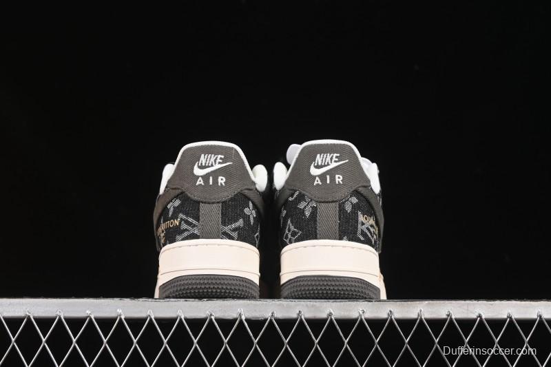 Nike Air Force 1 '07 Low LV Collaboration Black Gold Casual Sneakers - JJ2508-703