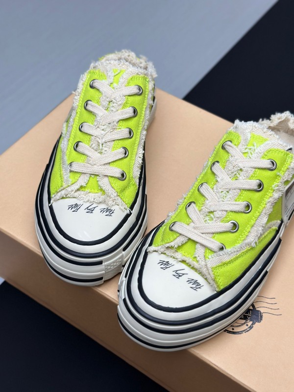 2025 Unisex XVESSEL Yellow White Canvas Plimsolls Vulcanized AS00240