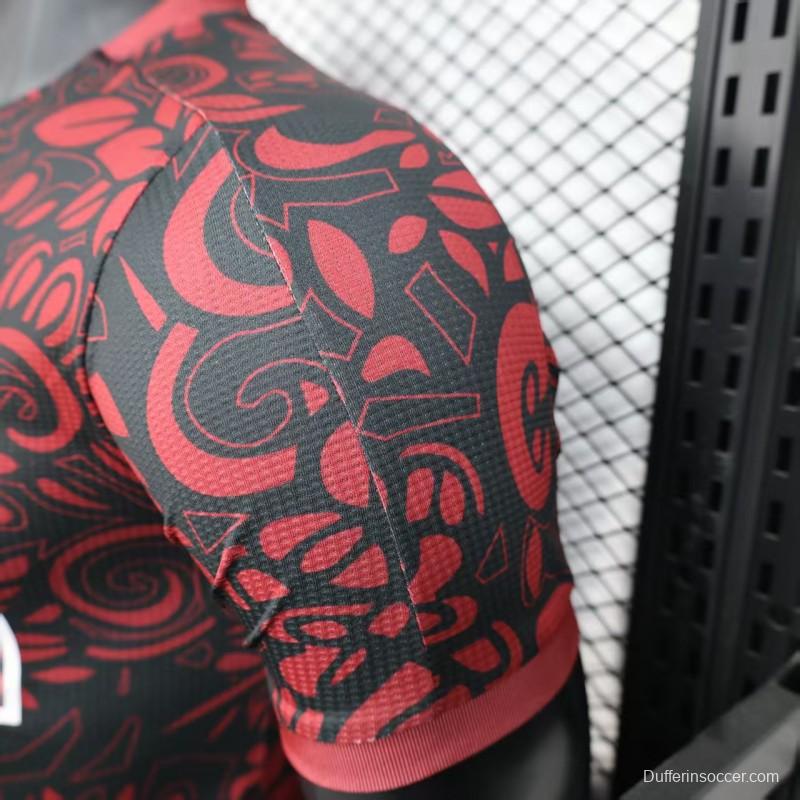 Player Version 25/26 FC Palestine Red with Traditional Floral Pattern Jersey