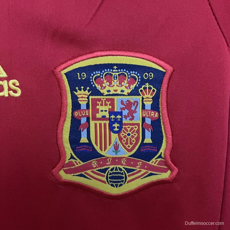 Retro 2010 Kids Spain Home Size 16-28 Jersey