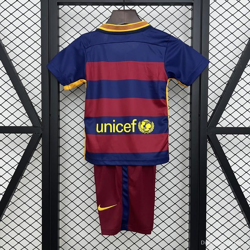 Retro 15/16 Kids Barcelona Home Size 16-28 Jersey