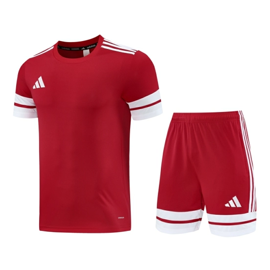 2025 Adidas Red Short Sleeve Jersey+Shorts