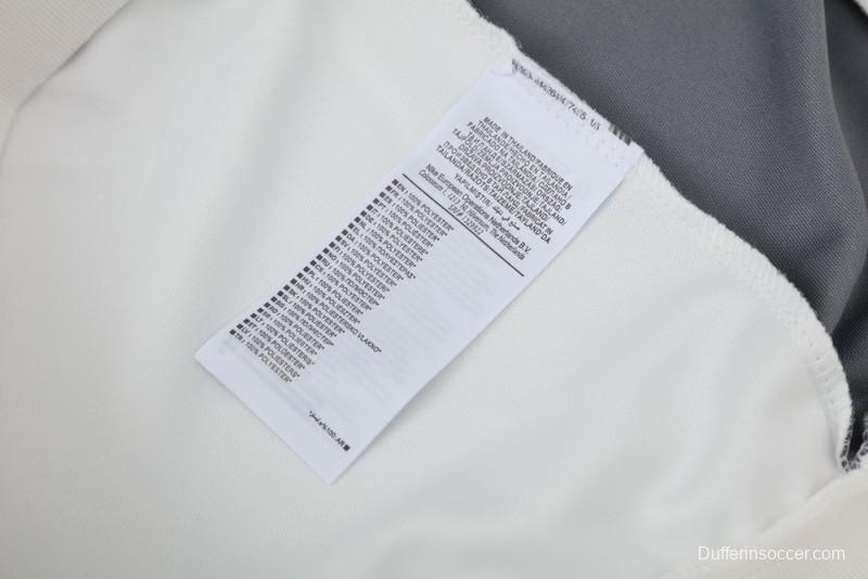 2025 NIKE WHITE/Grey Full Zipper Jacket +Long Pants