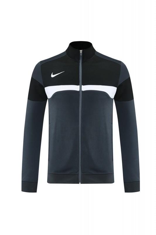 2025 Nike Black/Deep Grey Full Hoodie Zipper Jacket +Long Pants