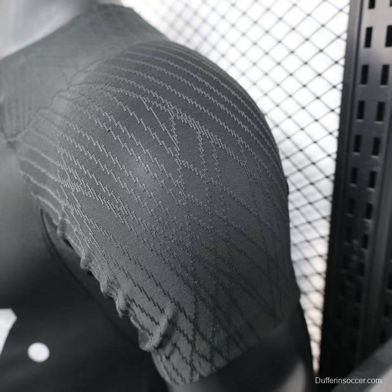 Player Version 25/26 Al-Ahli Black Champion Jersey With Silver Sponsor