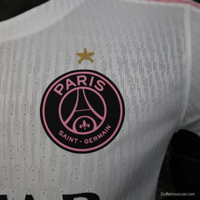Player Version 25/26 Paris Saint-Germain White with Pink Trim Jersey