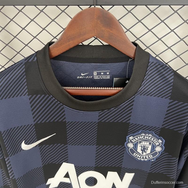 13/14 Retro Manchester United Long Sleeve Black Jersey