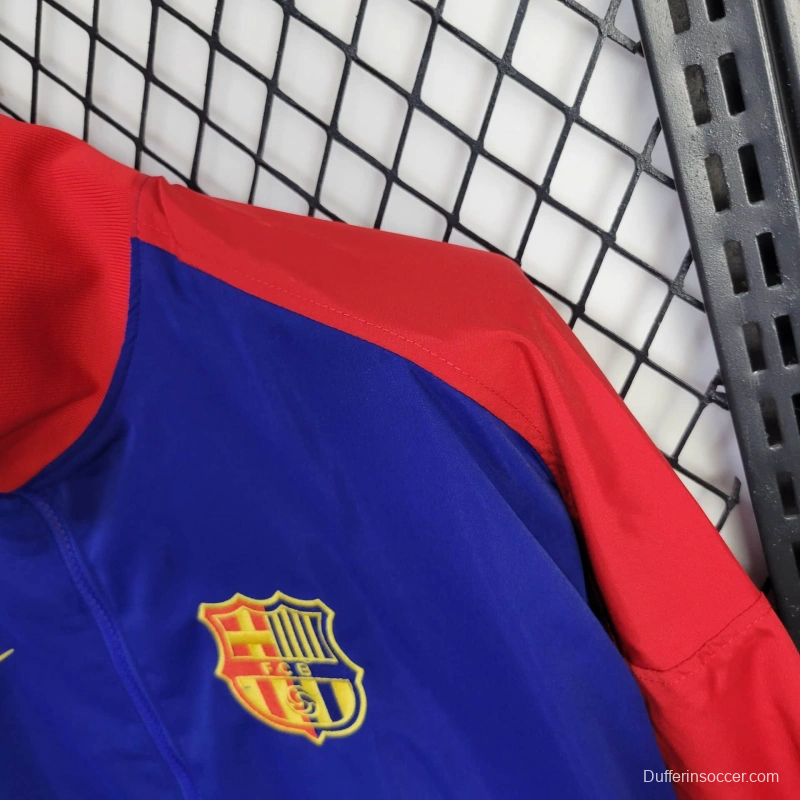 25/26 Barcelona Jacket Blue Windbreaker