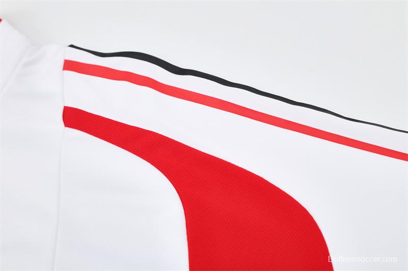 Retro 04/05 AC Milan White Half Zipper Jacket