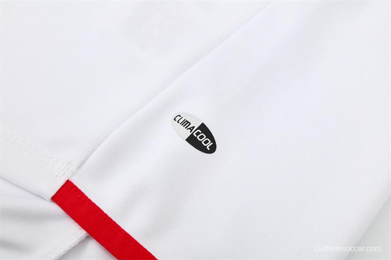 Retro 05/06 AC Milan White Half Zipper Jacket+Long Pants